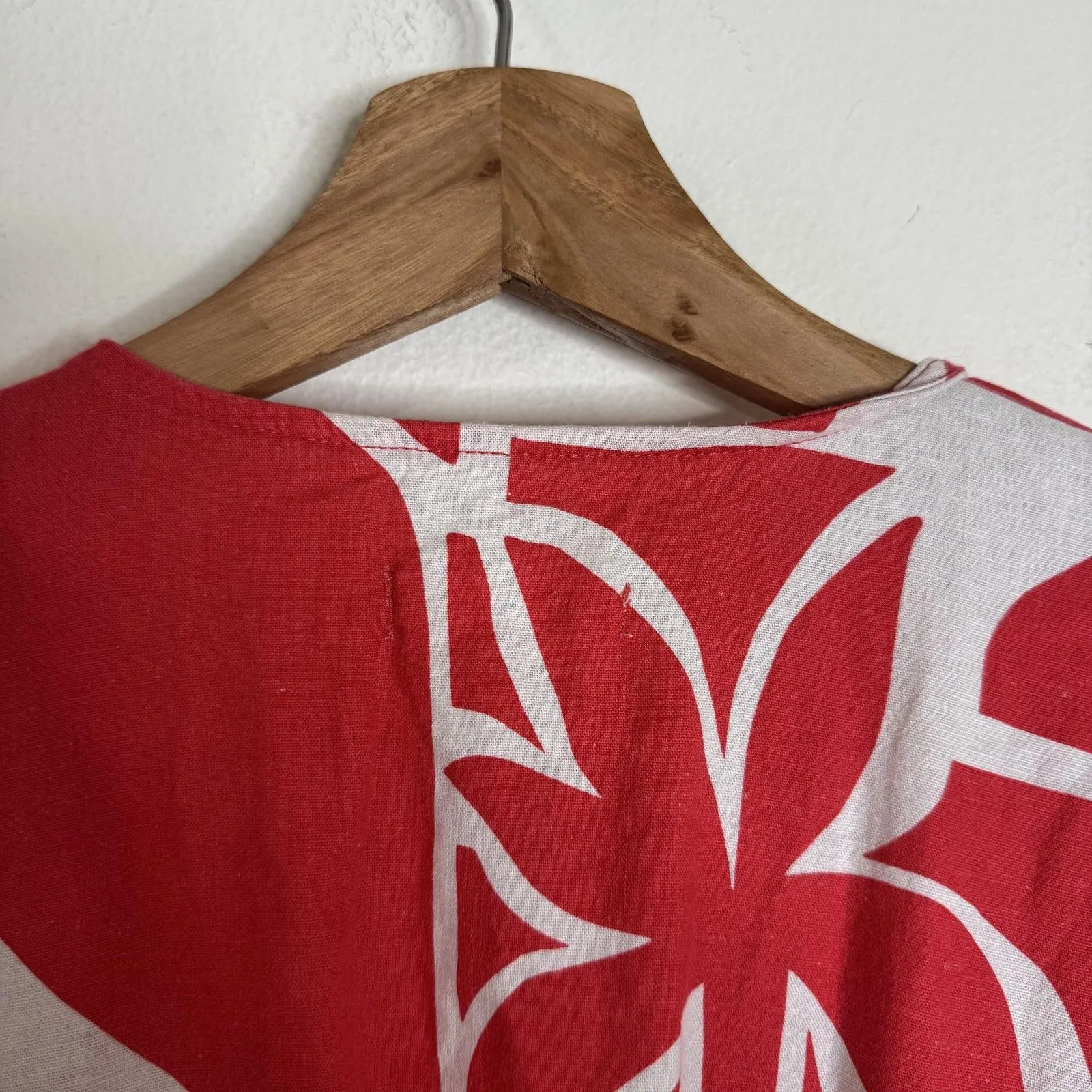 Marine Layer Camila mini Dress Womens S Button Front Hemp Blend Tropical Print - Image 11