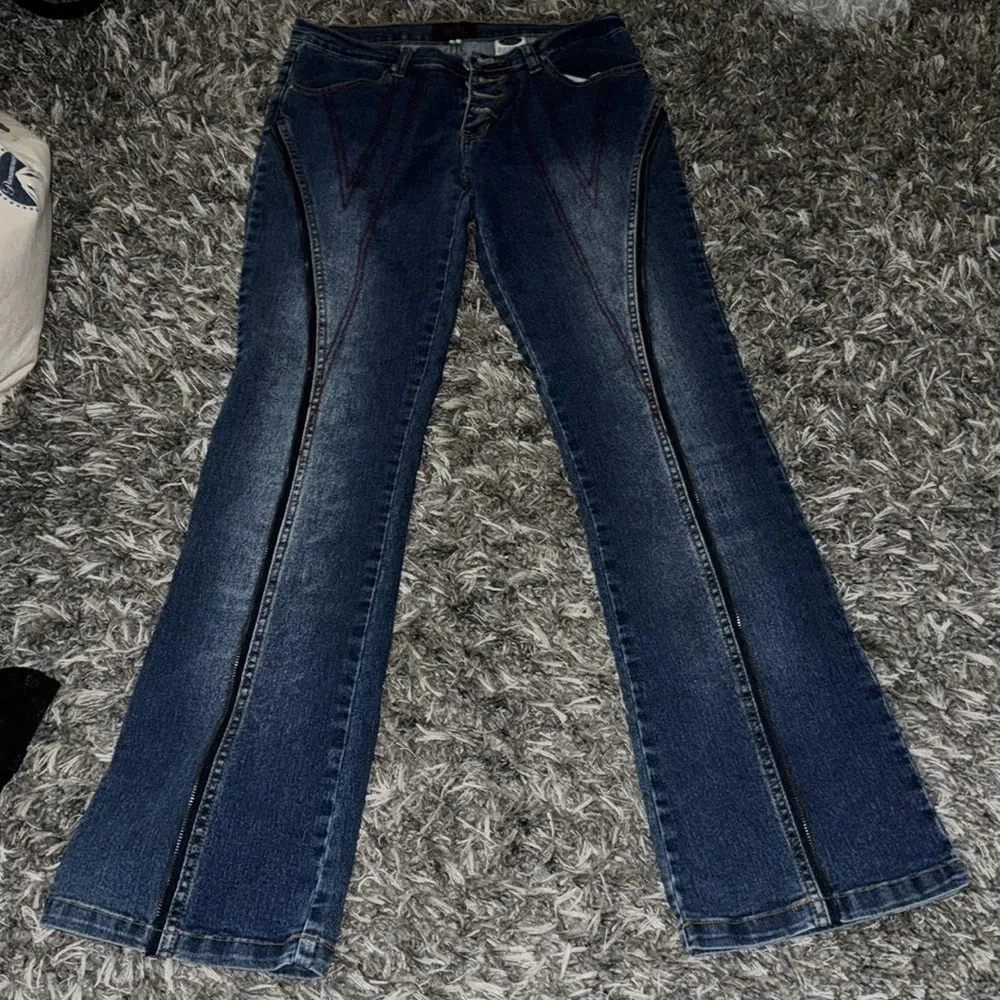 A fun pair of retro disco style jeans Blue Size 6 - Image 4