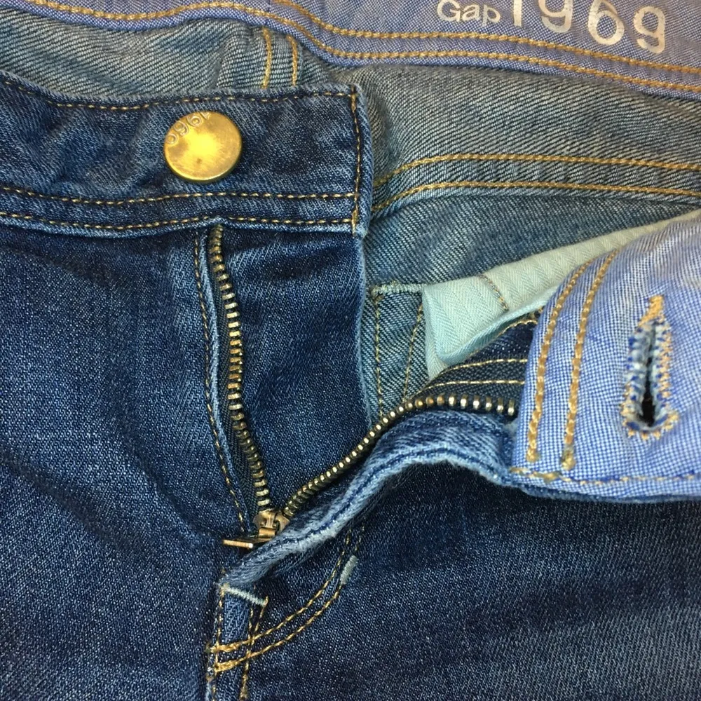 GAP 1969 Women’s Real Straight Dark Rinse Blue Denim Jeans, 28/6 - Image 11