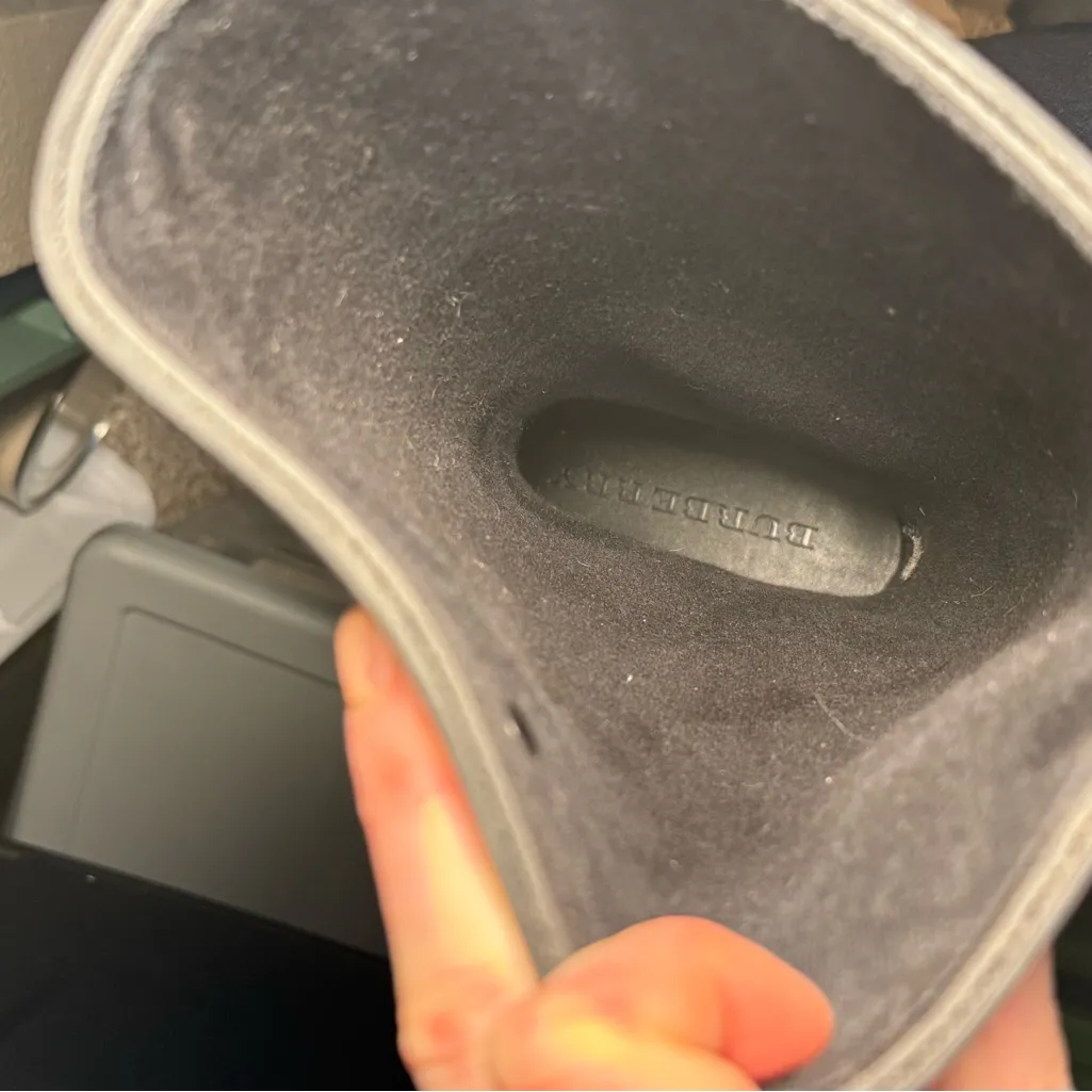 Burberry 8 Womens Tall Black and Gray Plaid Rain Boots - Image 7