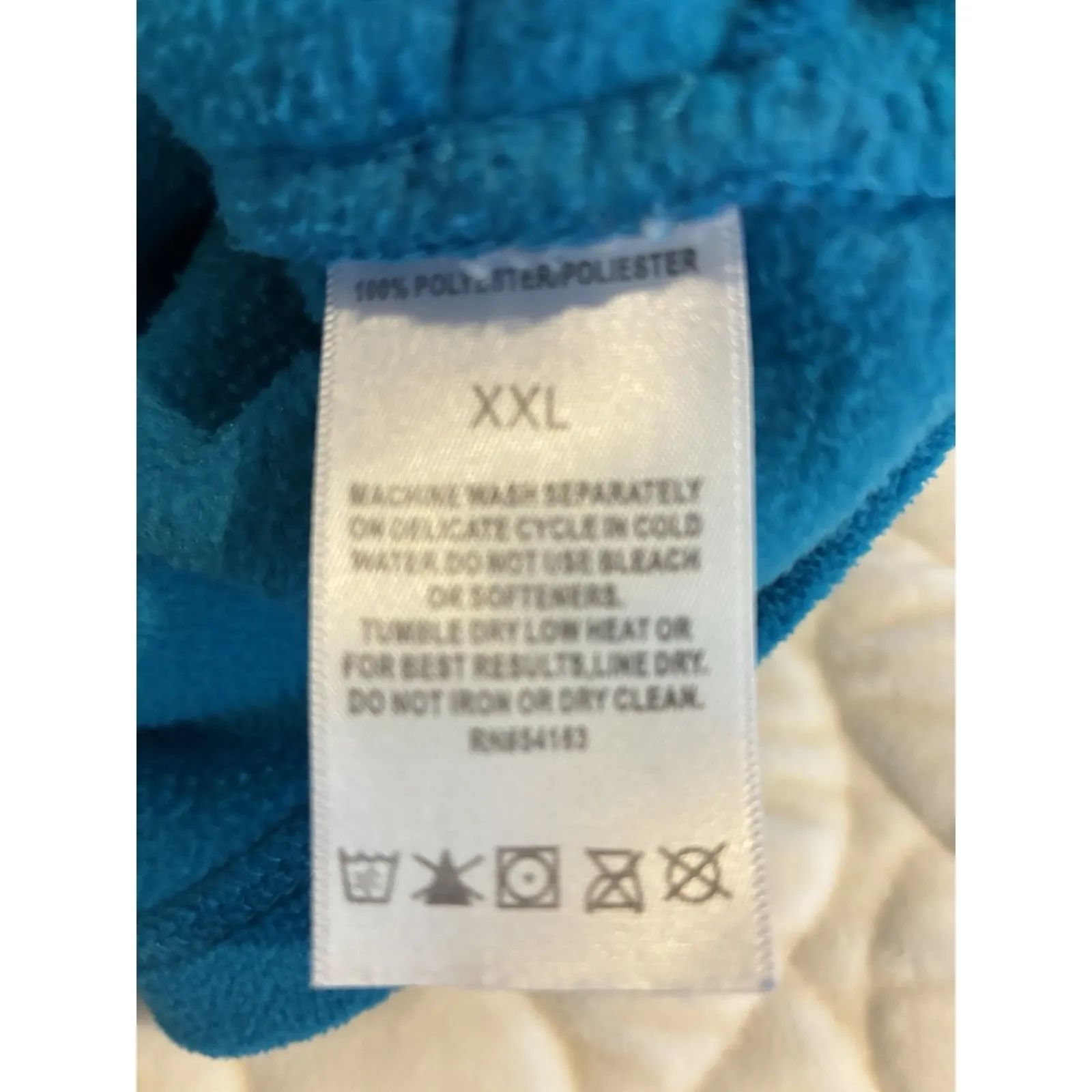 Calvin Klein Blue Fleece Jacket Womens XXL Full Zip Funnel Neck Warm Cozy‎ - Image 5