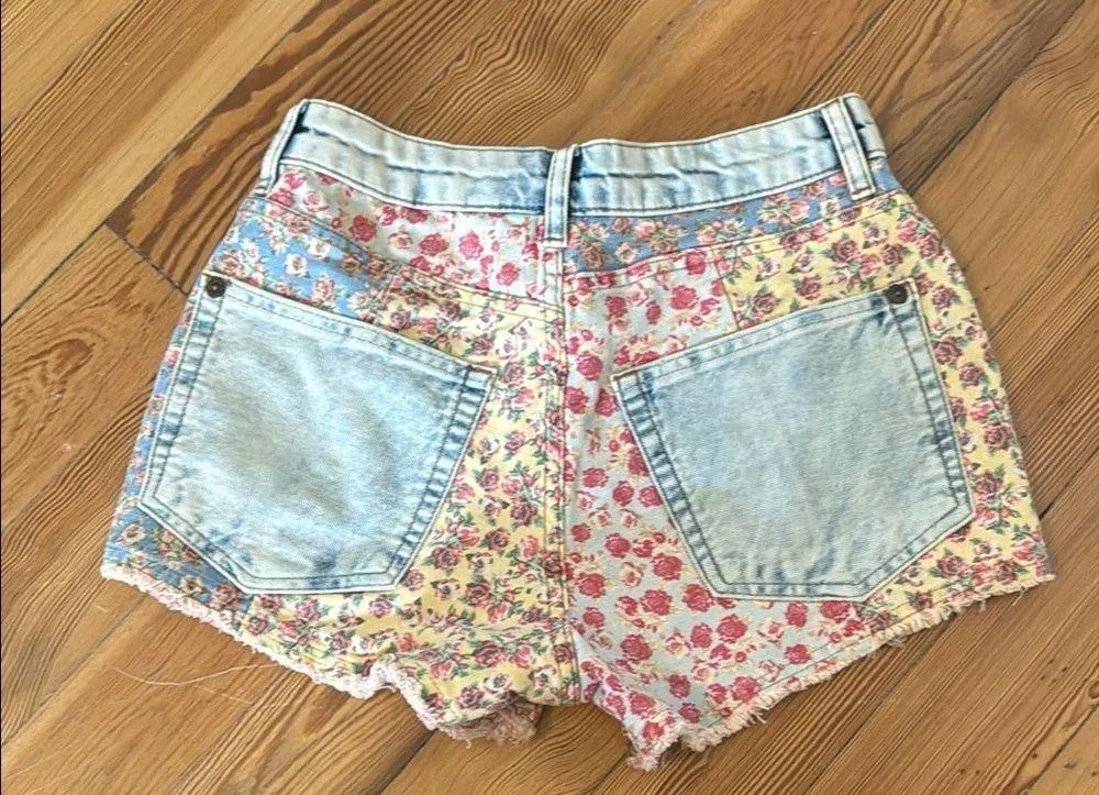 Anthropologie Jean Shorts with Colorful Design - Image 2