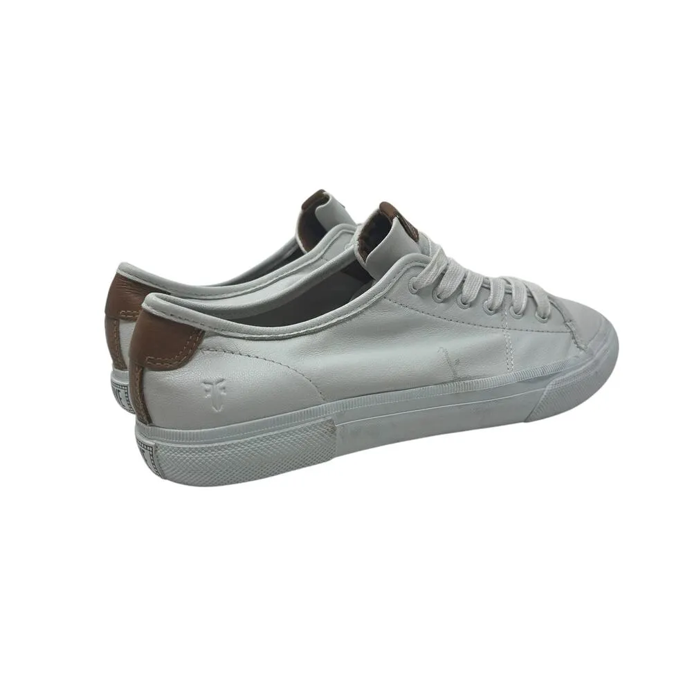 Frye Gia Low Top Lace-Up Leather Lifestyle Sneakers Shoes White Size‎ US 9 - Image 8