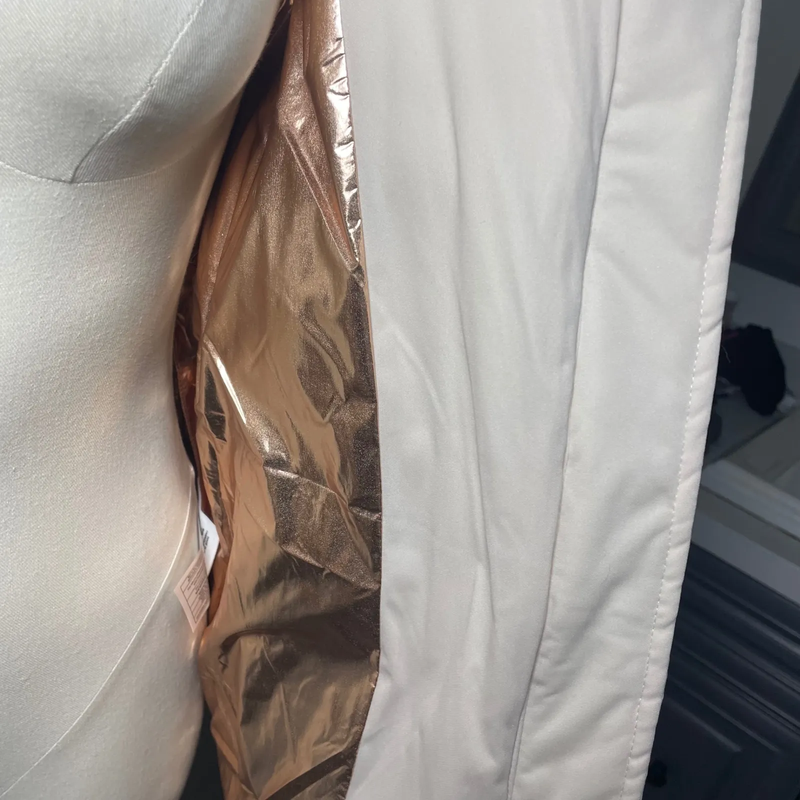 Avec Les Filles Buff Puffer Coat XS Fits Like Medium Rose Gold Oversized Winter - Image 13