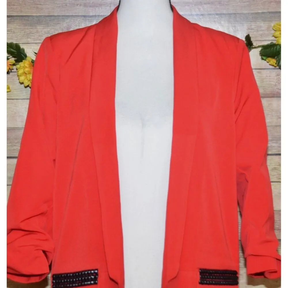 Moving Forward Designs STAR Blazer Jacket Size M Red Studded Sequin Statement Size M - Image 4