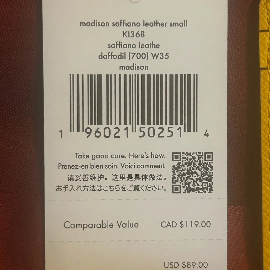 Kate Spade Vibrant Yellow Card Holder - Image 3