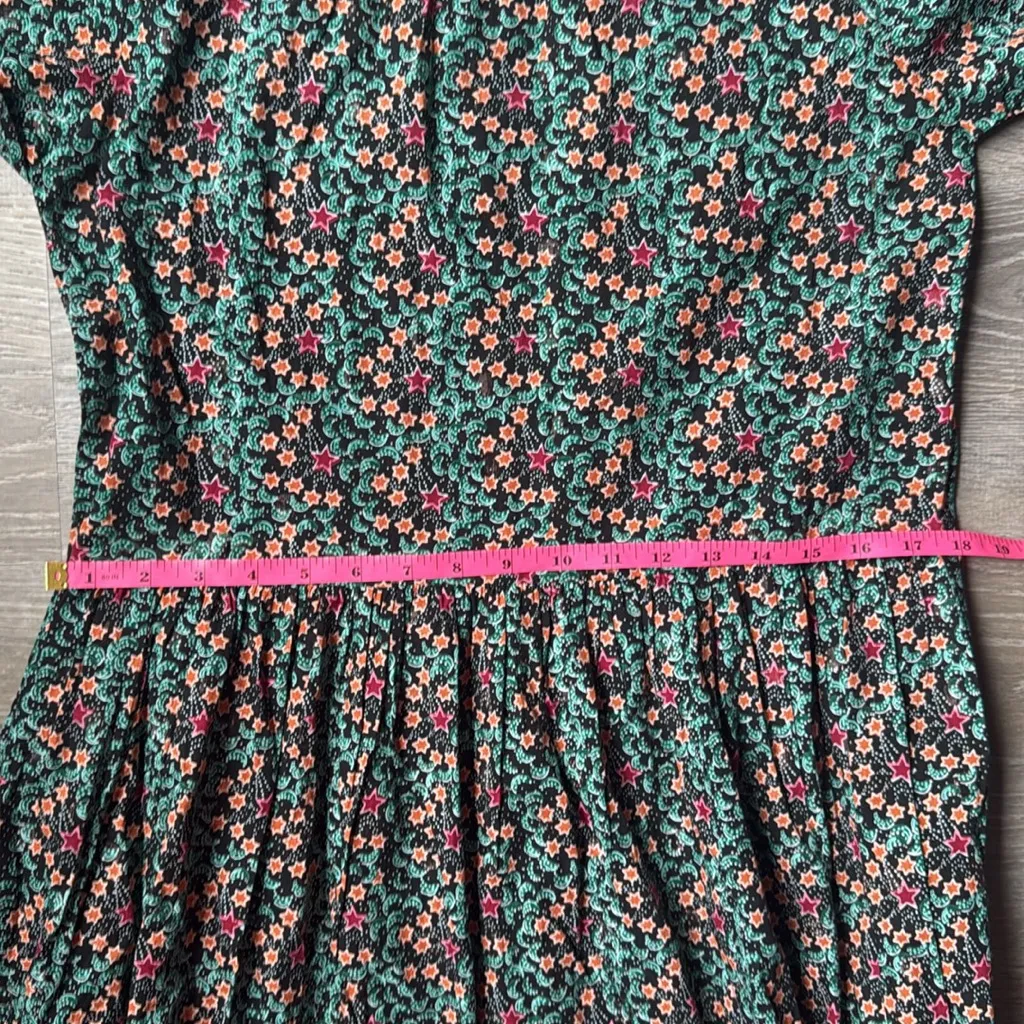 NEW Roller Rabbit Maxi Dress Etoiles Delfia Black Starry Print Small - Image 10