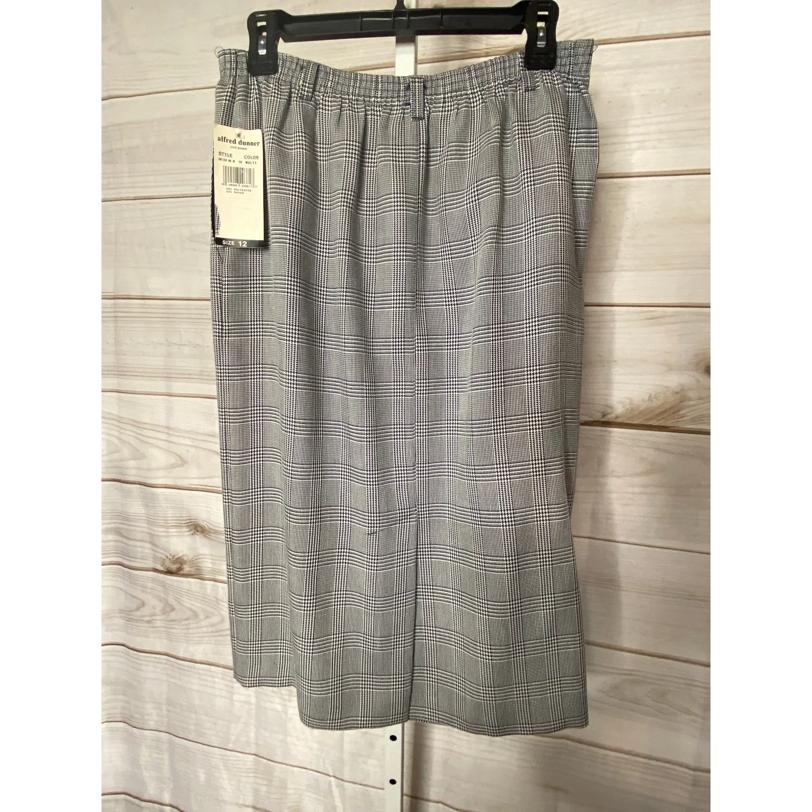 Brand New Alfred Dunner Women's Size 12 Blue White A Line Slit Skirt - Image 4