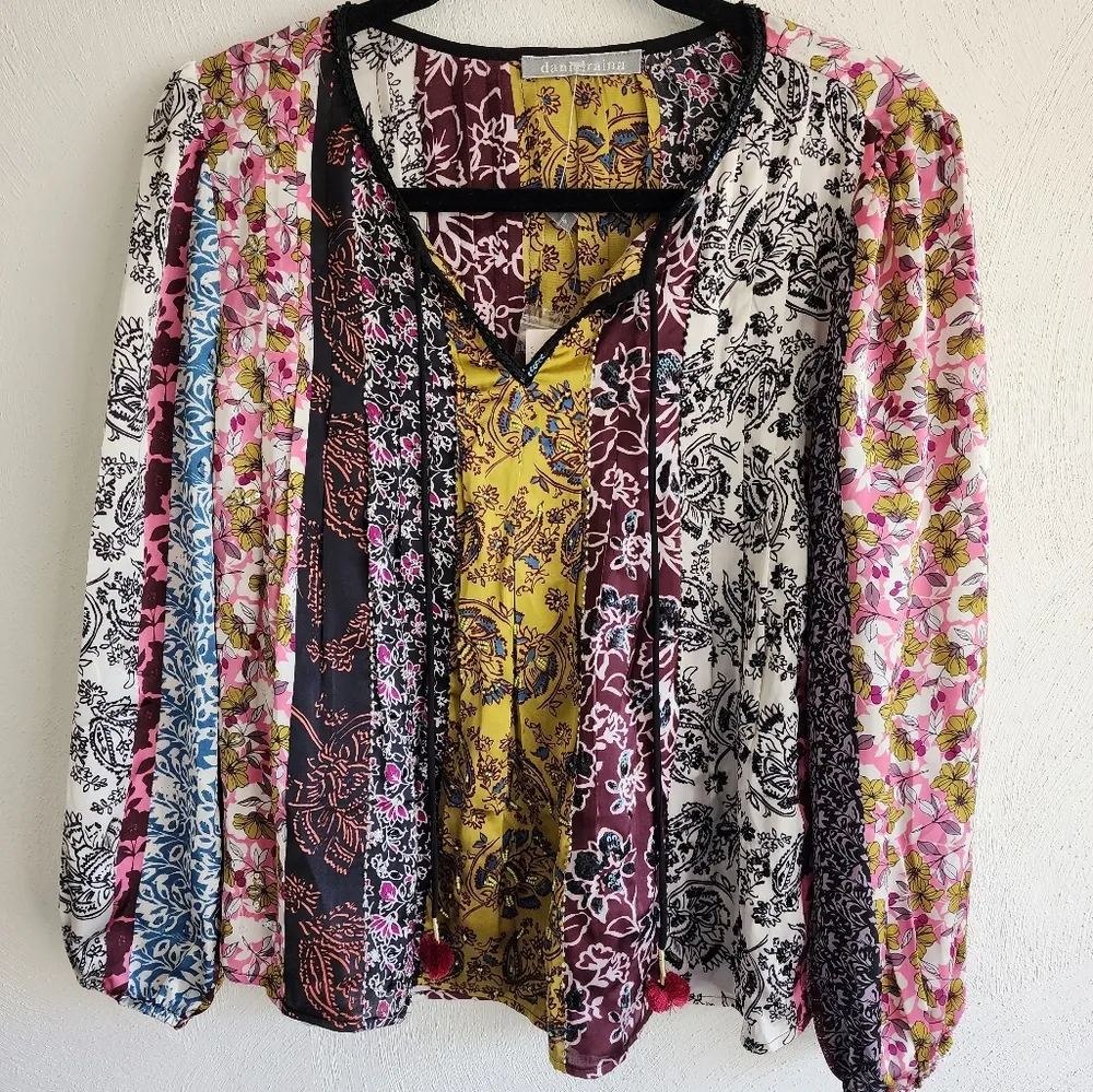 NWT Anthropologie Corinne bohemian boho Peasant Blouse SIZE XSP - Image 4