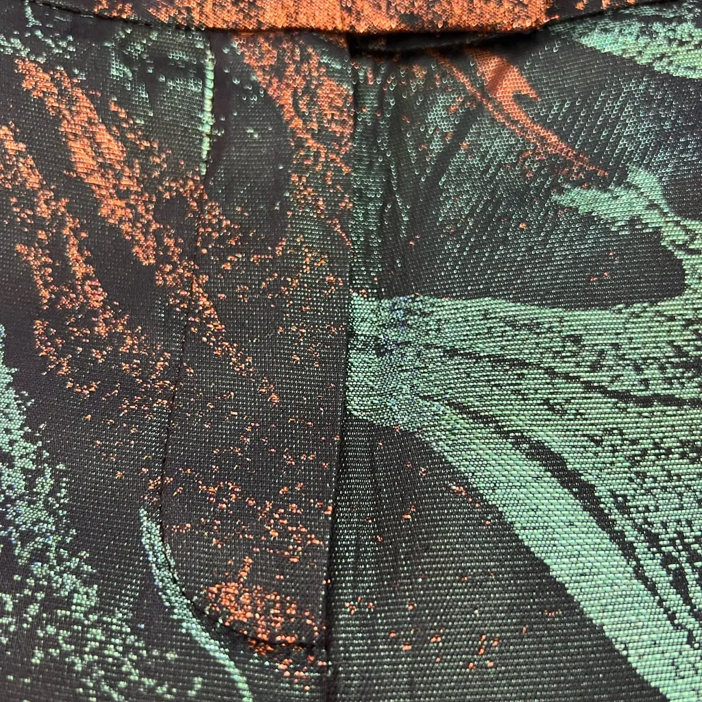 Maje multicolored metallic slacks size 34 Artsy colorful career - Image 5