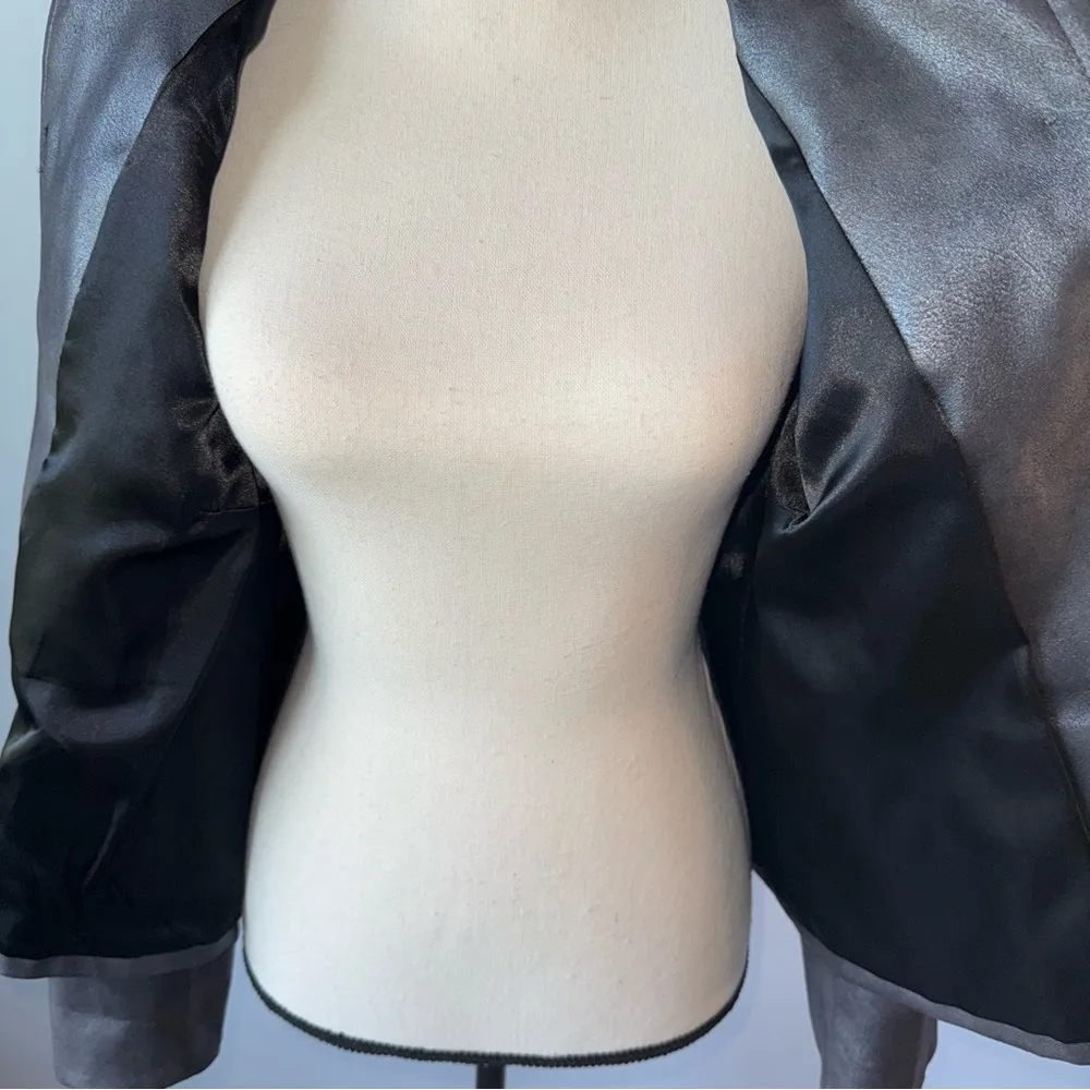 Chico's Women’s shimmery Holiday Dressy Jacket Tailored Fit size 0 US small‎ - Image 6