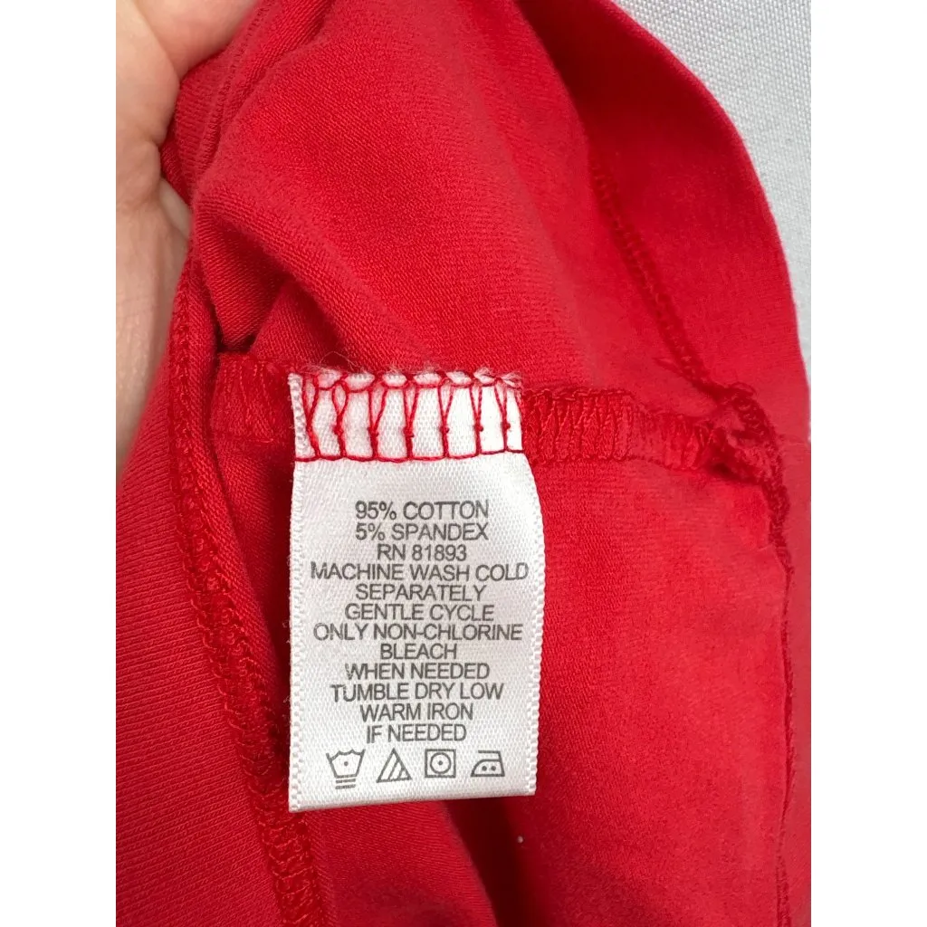 D&Co. Red Sleeveless Tank Top L Cotton/Spandex Blend Made In China Size L - Image 3