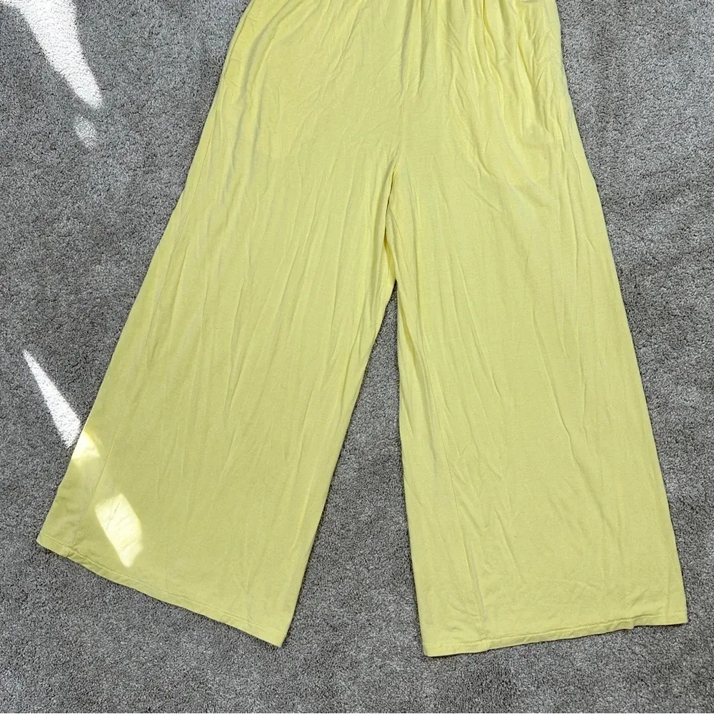 Aritzia Wilfred Free Assonance Jumpsuit Wide-Leg Cropped Flowy Yellow Size XS - Image 6
