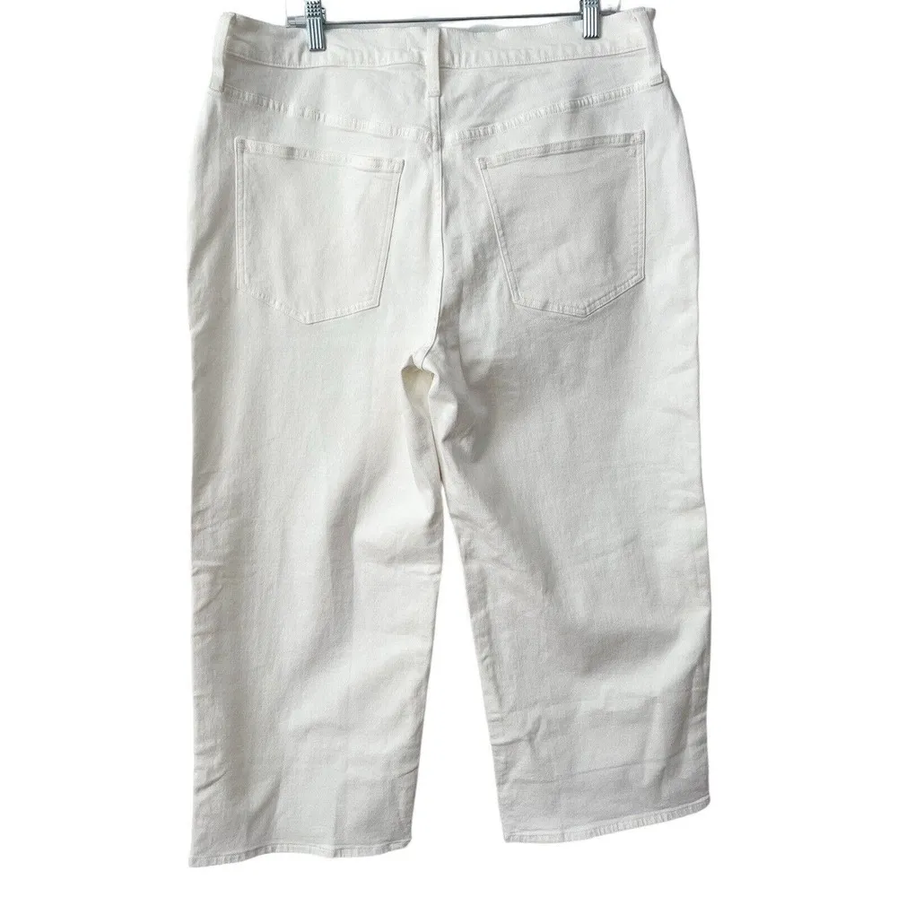 NWT Madewell Tile White The Perfect Vintage Wide Leg Crop Jeans Size 33 Petite - Image 5