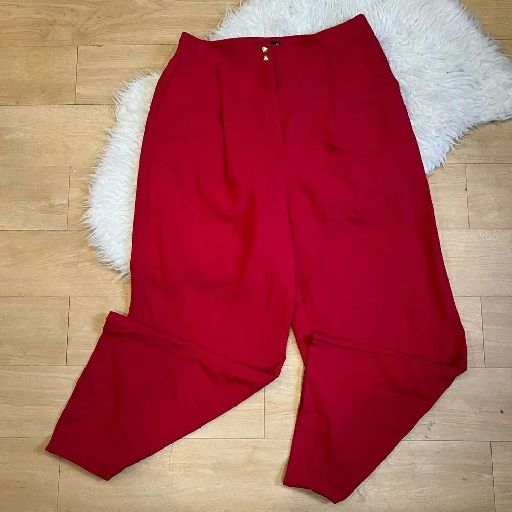 Red styles high waisted wide leg pants 2X - Image 2