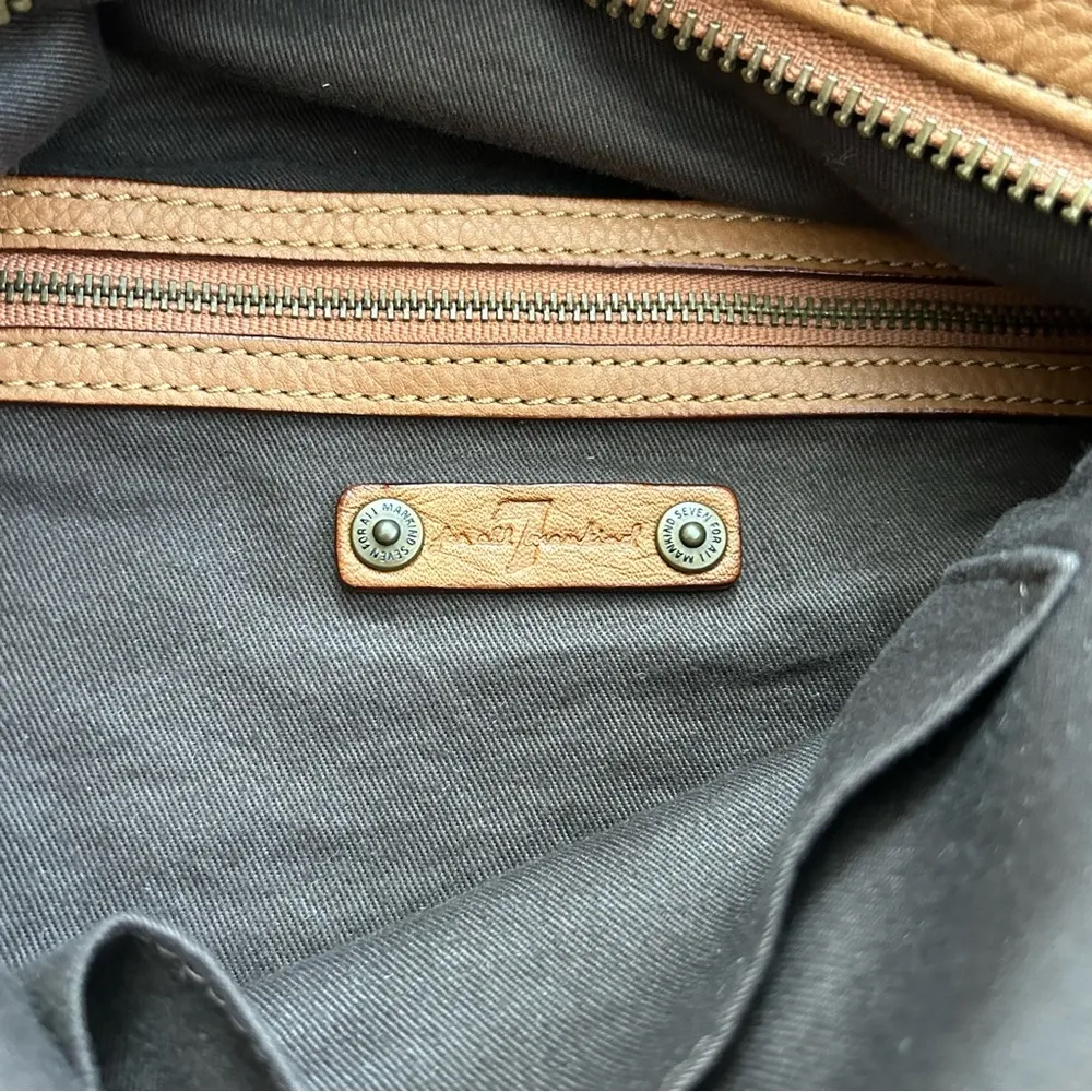 ombré tan/brown leather hobo shoulder bag - Image 12