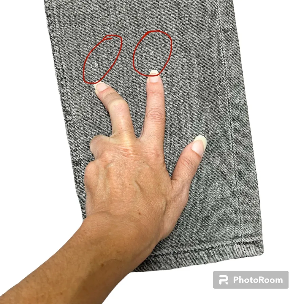 Zara Washed Out Grey Cropped High Rise Slim Fit Straight Leg Jeans Denim NWT 2 - Image 11