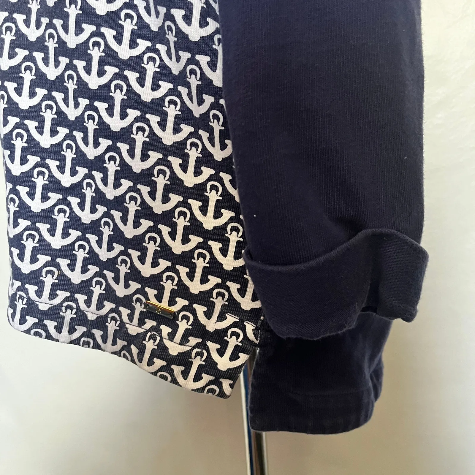 Tommy Hilfiger Anchor Womens Top Sz M Nautical Sailor Preppy Hi-low Coastal Core - Image 9