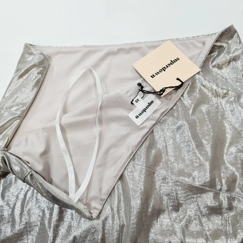Superdown Lucia Column Skirt in Silver - Image 11