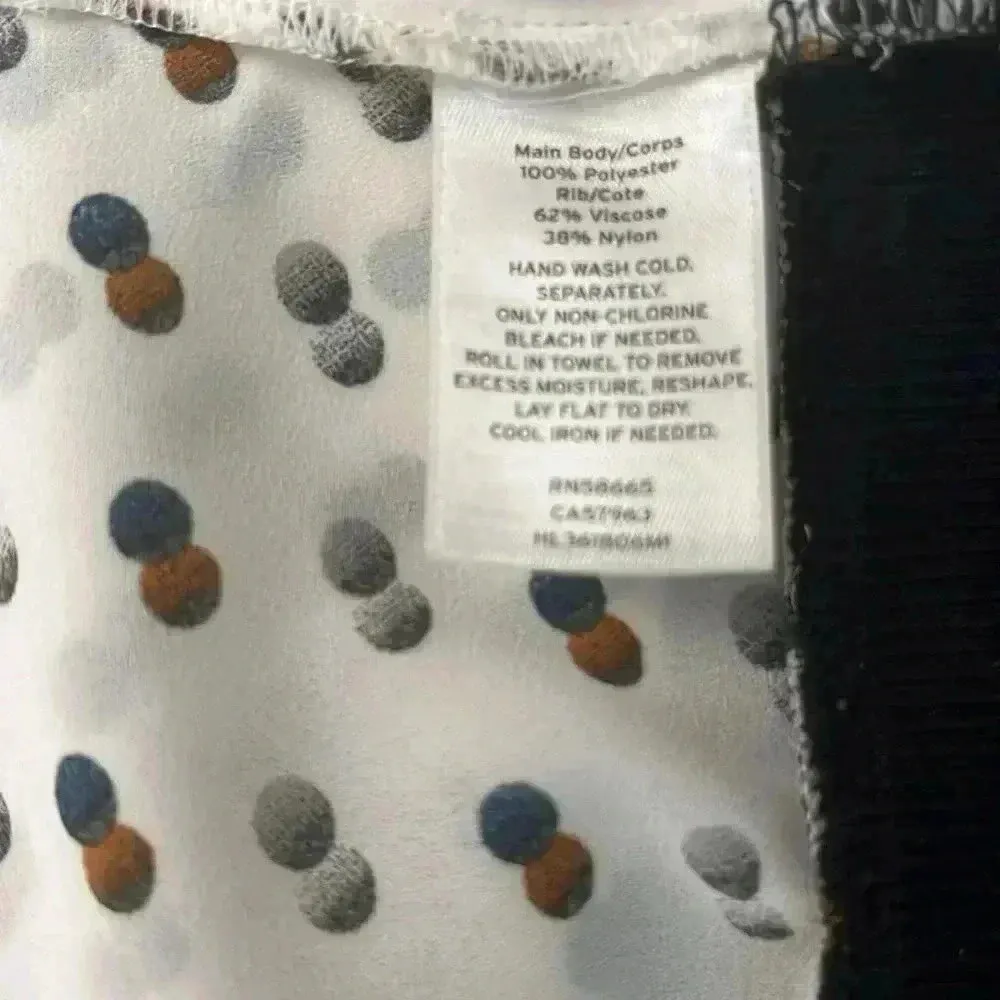 Trouvé Sleeveless Top Front Tie Black White Gray Size Small - Image 8