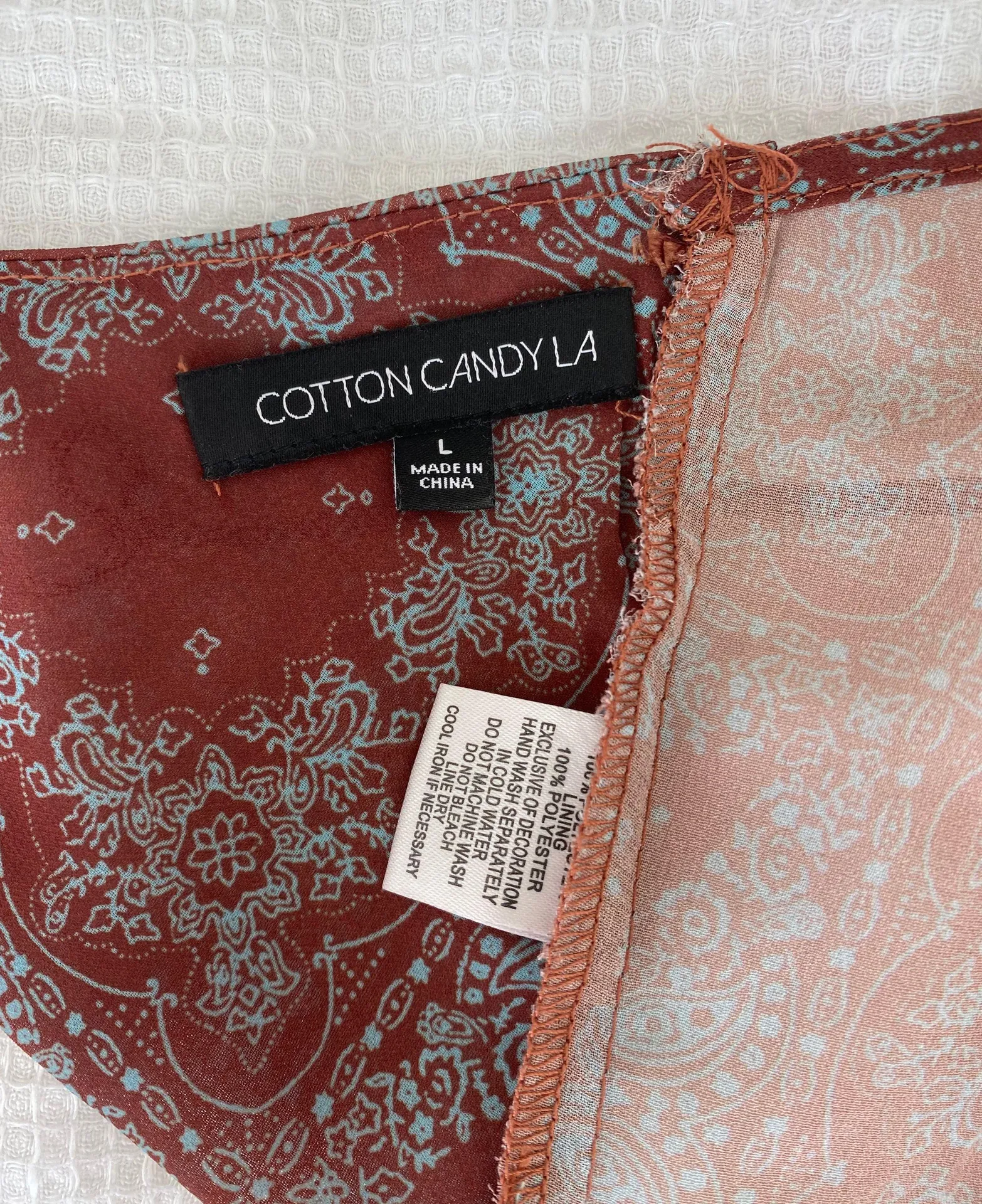 Brown and Blue Tie top - Image 4