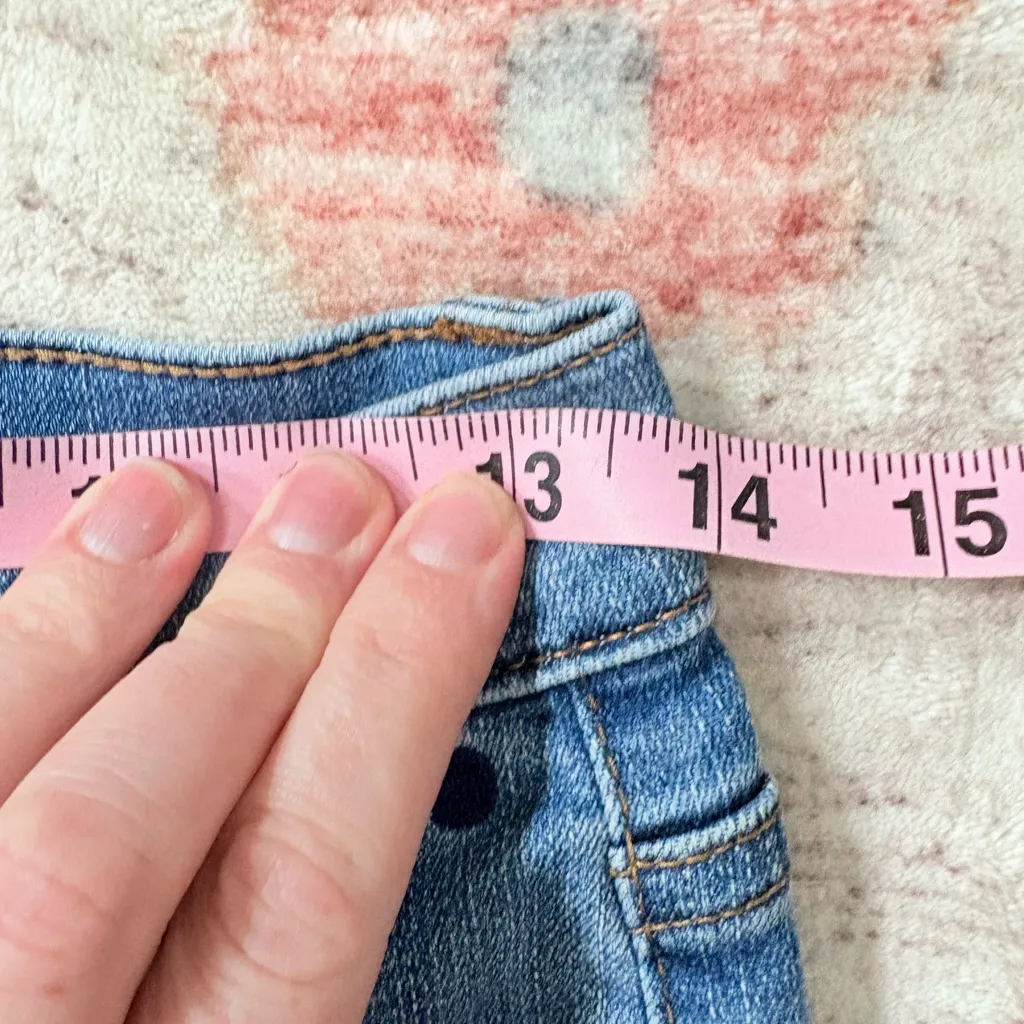 J.‎ Crew Toothpick Jeans Women’s 27 Polka Dot Blue 9” High Rise Skinny Stretch - Image 8