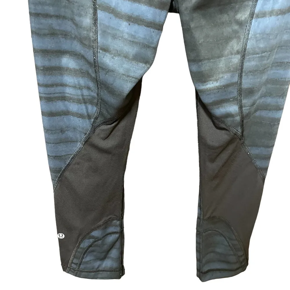 Lululemon Run: Inspire Crop II Full-On Luxtreme Mesh Good Vibes Deep Navy Size 4 - Image 6