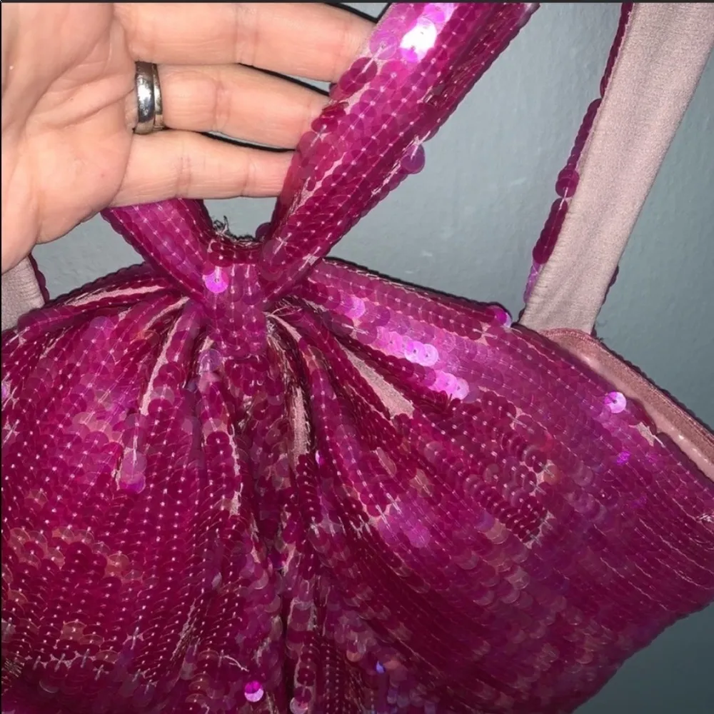 Aidan mattox pink ombré sequin halter dress - Image 8