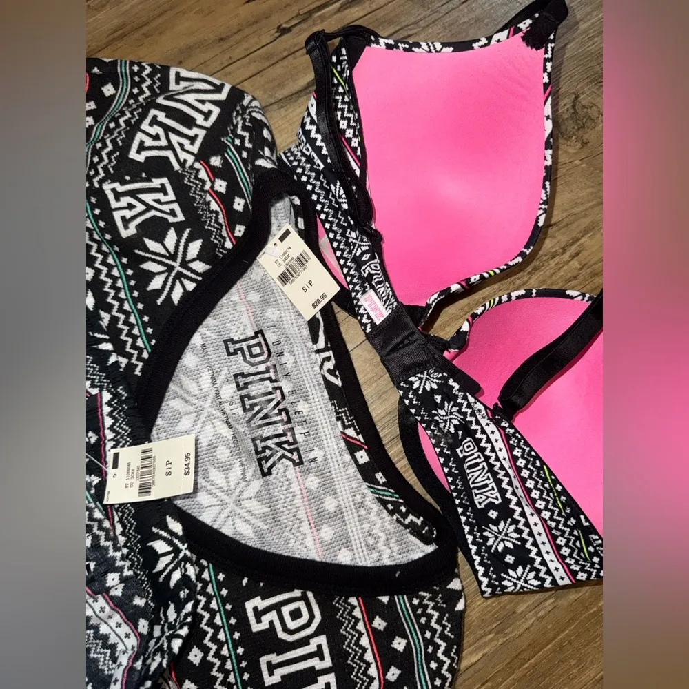 Victoria’s Secret pink festive 3pc set - Image 10