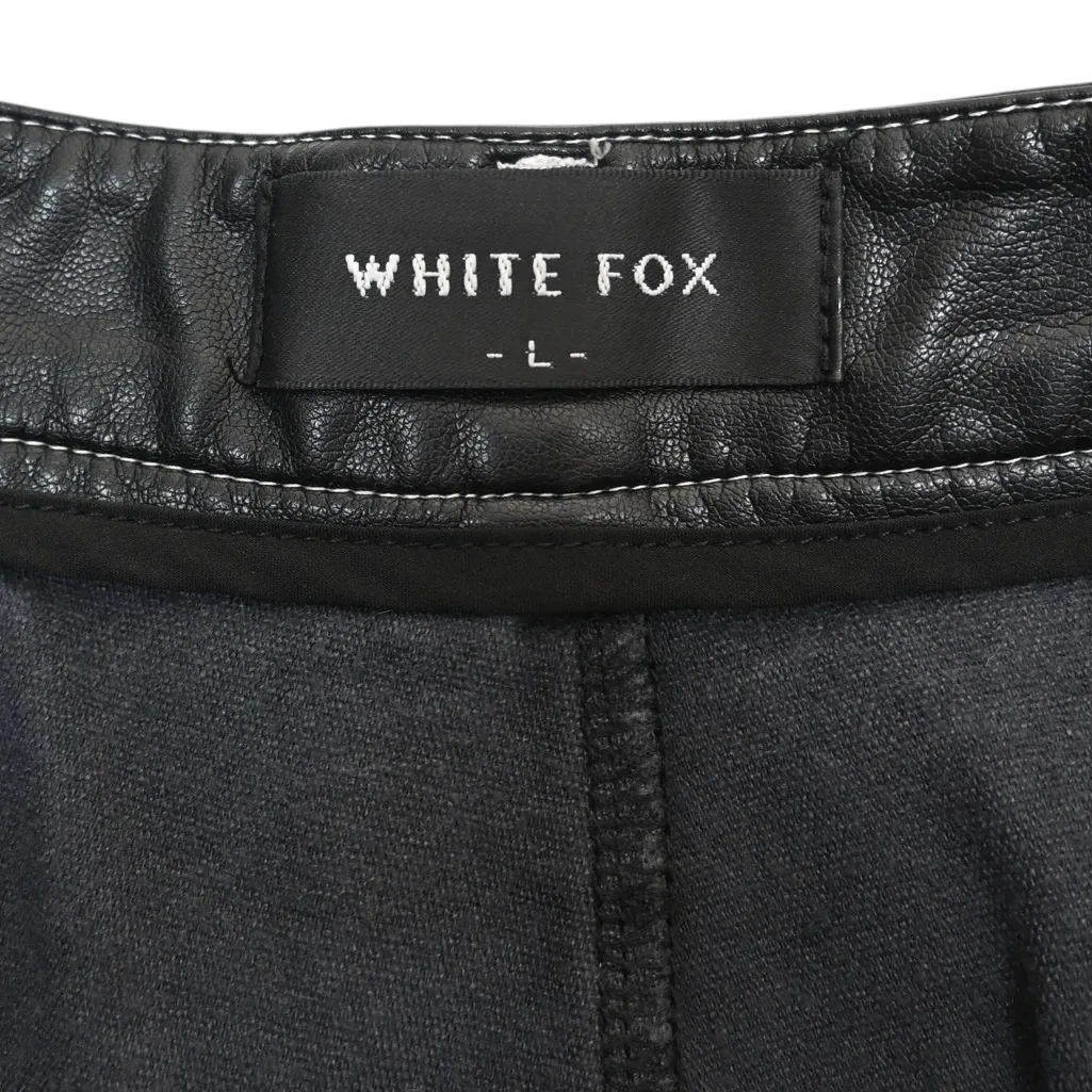 White Fox Women's L You've Got It Faux Leather Straight Leg Pants - Image 9
