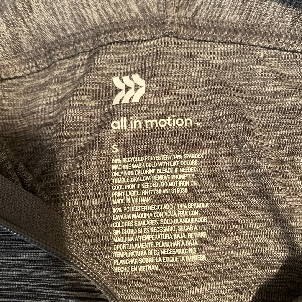 All In Motion Gray Long Sleeve Quarter Zip Pullover - Image 2