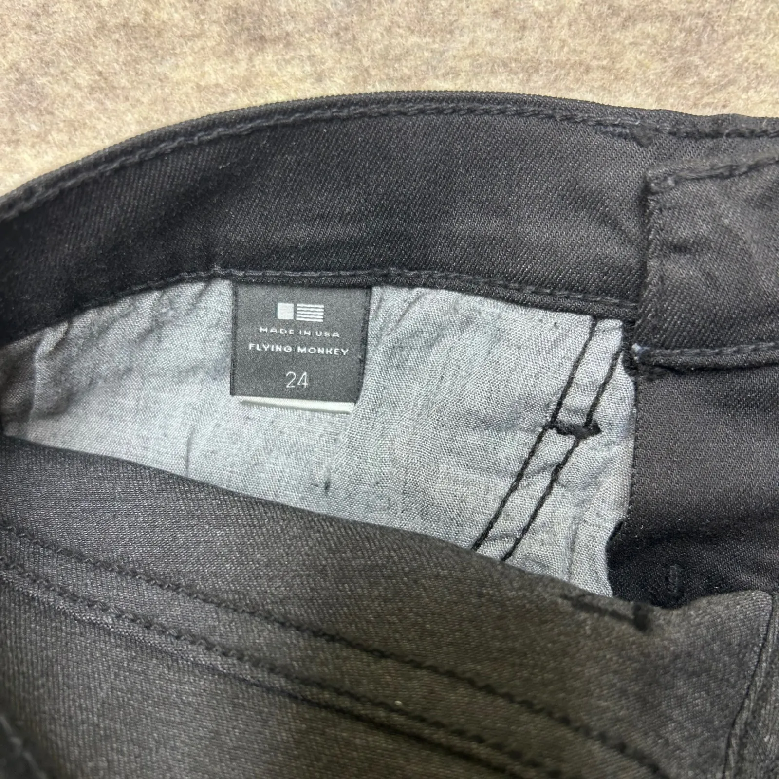 Flying Monkey Low Rise Skinny Jeans Size‎ 24 Black Distressed Denim - Image 7