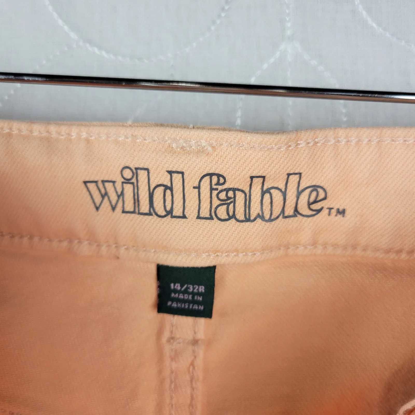 Wild‎ Fable Womens Short Size 14 Peach Pink High-Rise Rolled Cuff Jean Short NEW - Image 2