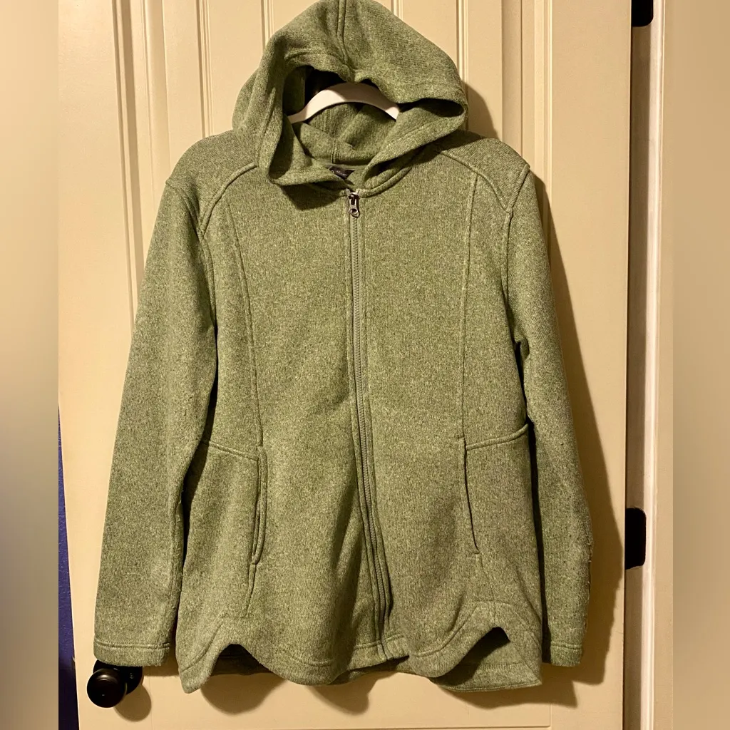 Eddie Bauer Green Radiator Fleece 2.0 Long Full-Zip Hoodie Jacket Coat - Image 4