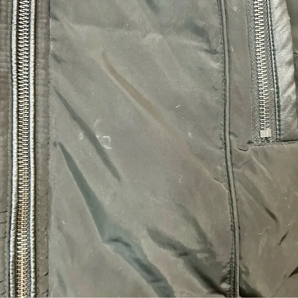 Michael Kors Women’s Faux Fur Trim Double Puffer Jacket Black Size XS FLAW - Image 6