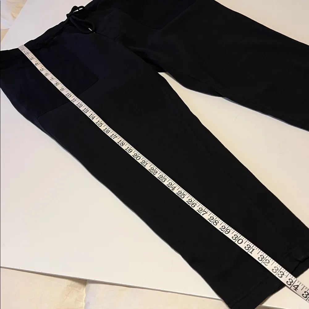 Anthro Pistola Sweatpants straight leg, pull up sweatpants, pockets black XL - Image 7