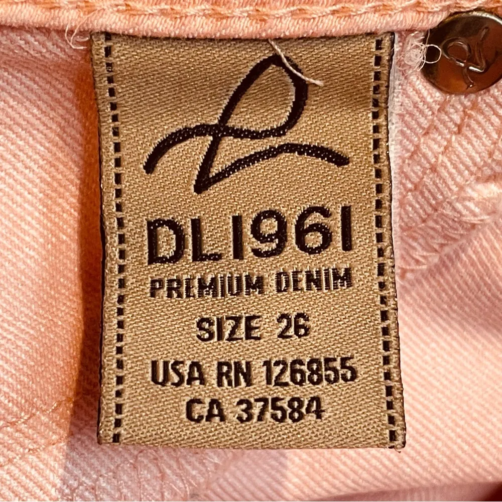 DL1961 Angel Mid-Rise Skinny Ankle Jeans Sherbet Peach Size 26 - Image 6