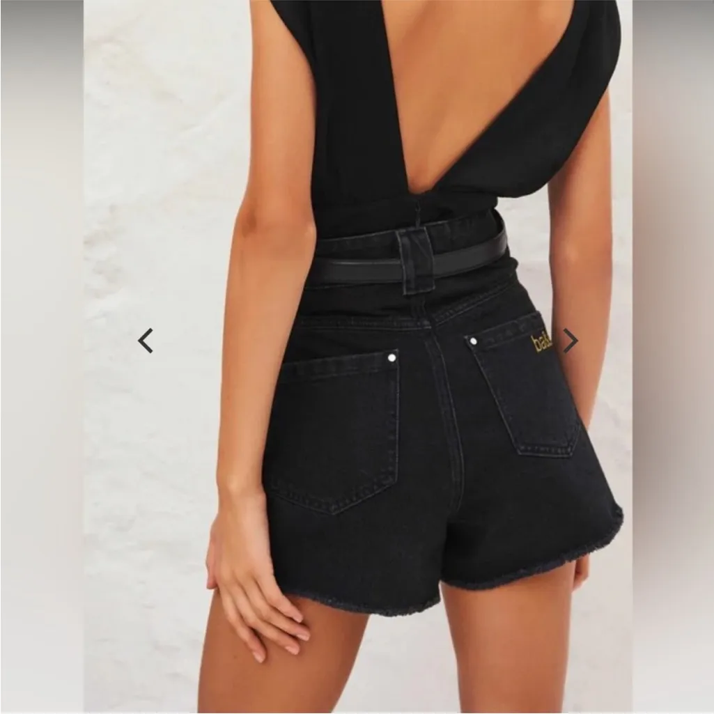 BA&SH Lady Denim Shorts Size Small - Image 2