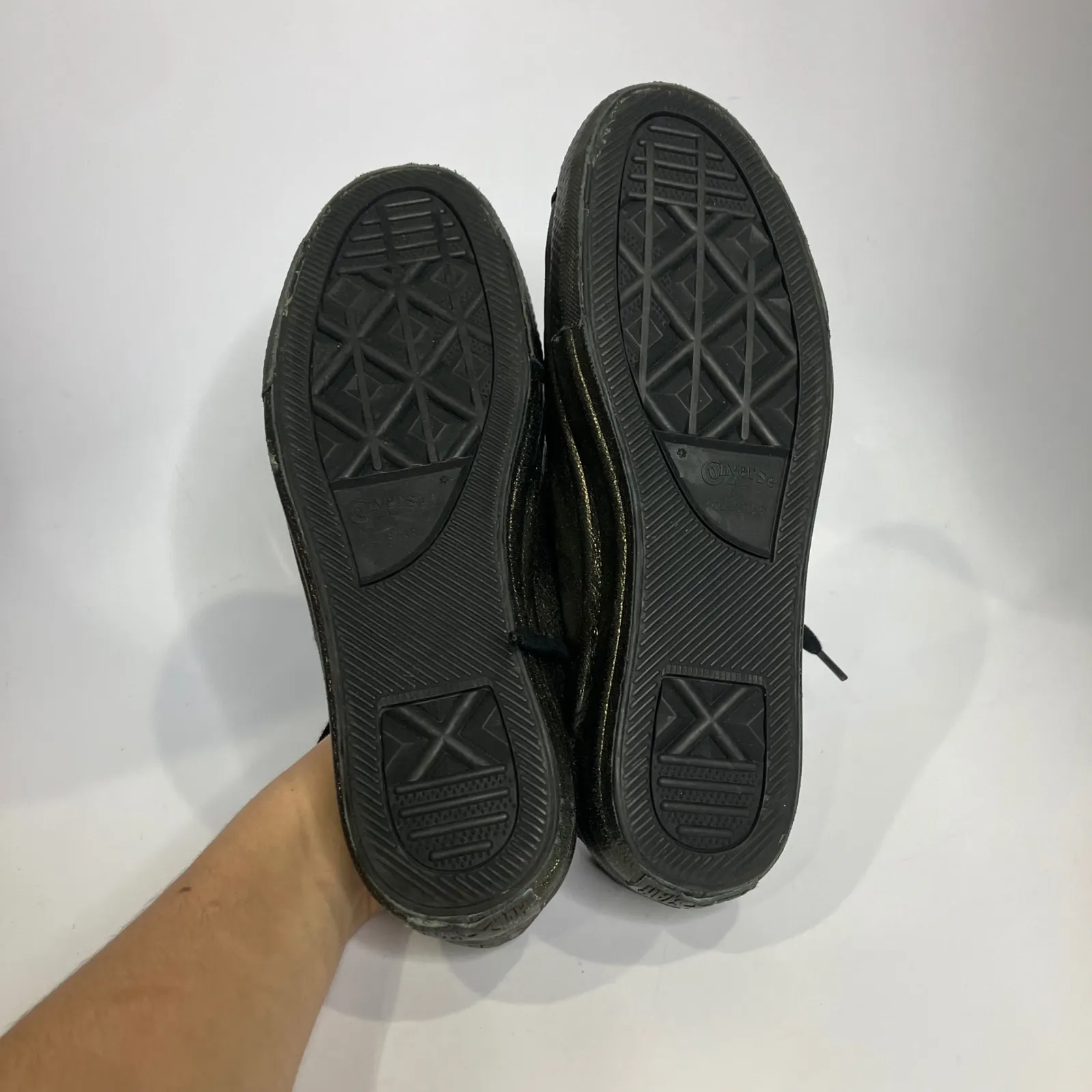 Converse high line ox metallic leather shroud sneakers punk gothic womens size 9 - Image 7