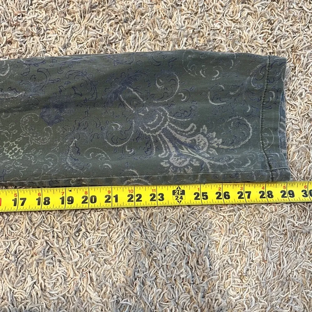 Anthro Pilcro and the Letterpress Fit/Hyphen Green Chino Paisley Pants Size 27 - Image 8