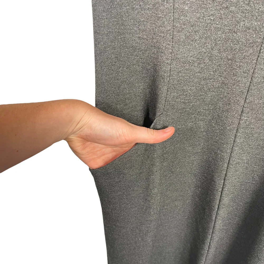 Lafayette 148 New York Grey Sequin Sleeveless Dress Pockets Career Womens 8 - Image 4