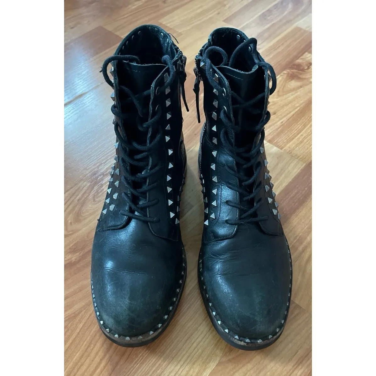 ASH
Wolf Studded Leather Combat‎ Boots - Image 2