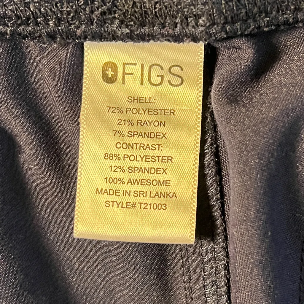 FIGS High Waisted Livingston Basic Navy Blue Scrub Pants Size XL - Image 6