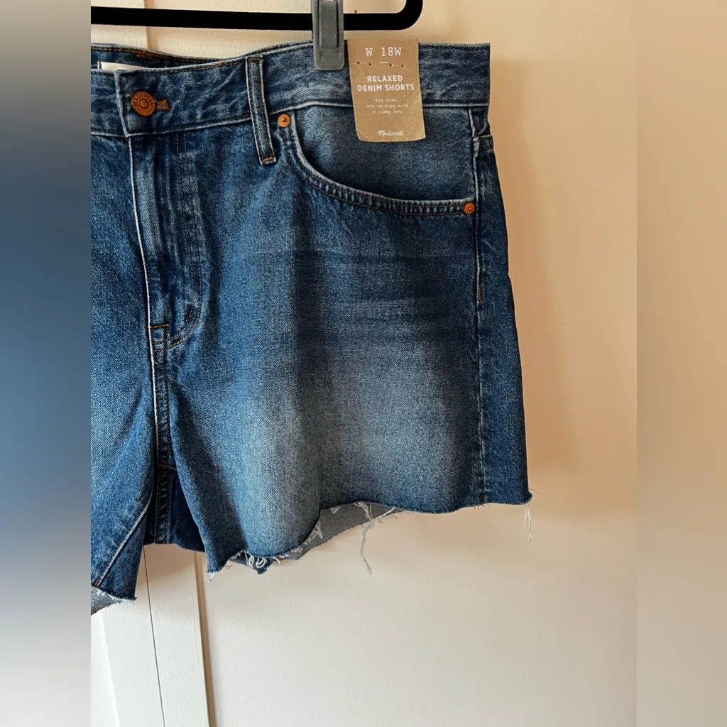 Madewell Relaxed Denim Women’s NWT Plus‎ Size Jean Shorts Size 18 - Image 7