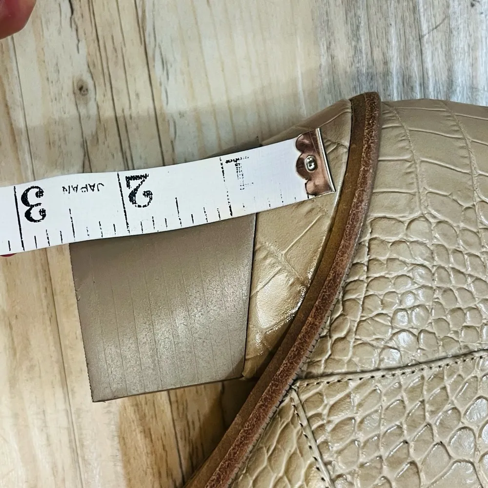 gianni bini boots tan snake skin maelyie croc size 6 - Image 8