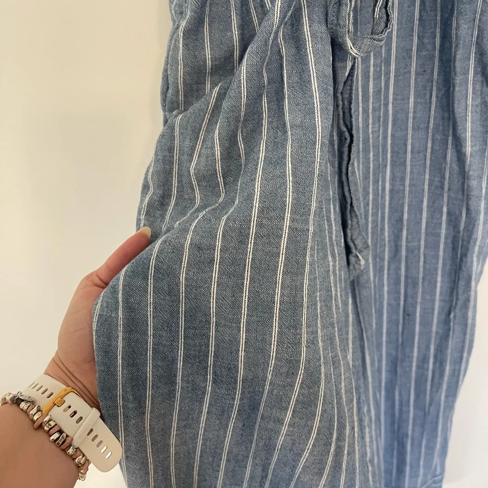 | striped denim jumpsuit - Image 4
