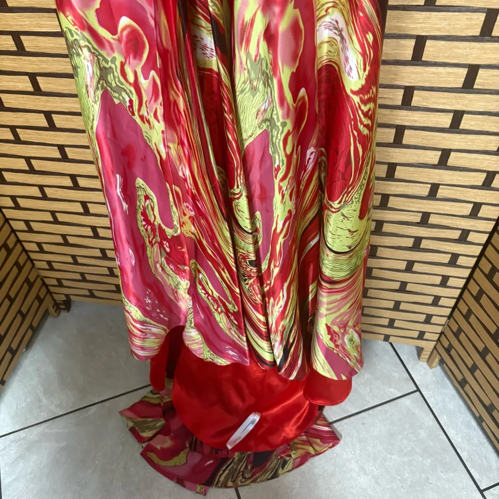 Tony Bowls Mutli Color Beaded Prom/Formal Halter‎ Dress Size 6 - Image 4