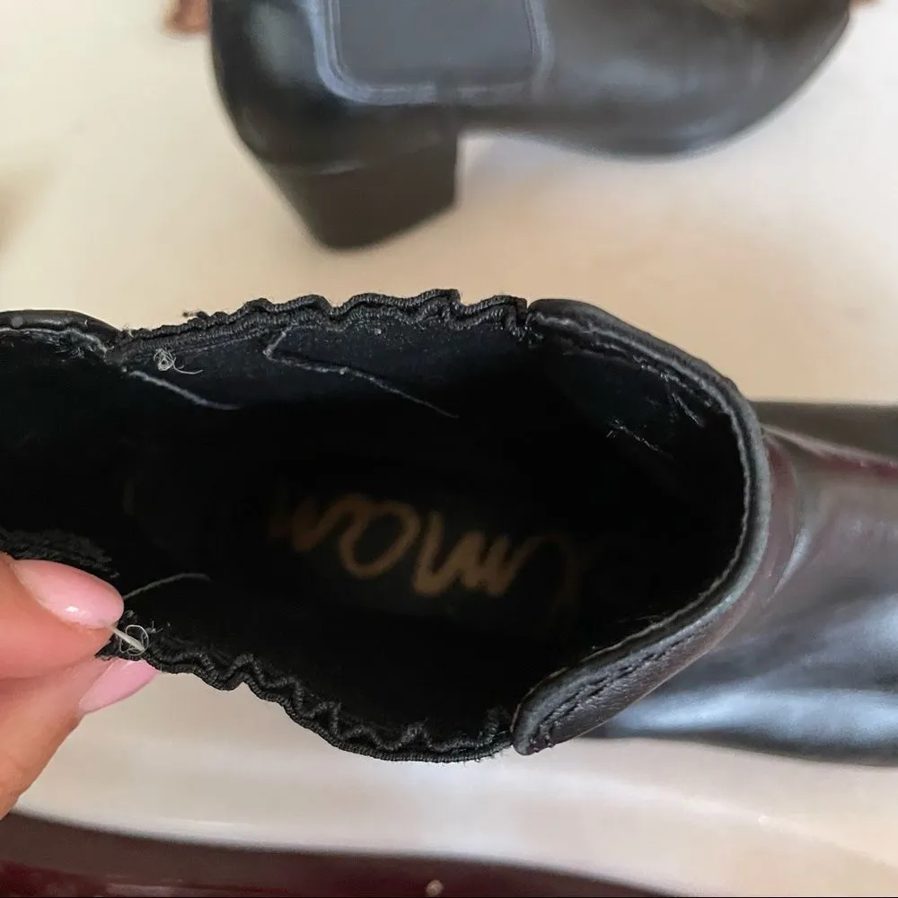 Sam Edelman  Reesa Black Chelsea Leather Ankle Booties- Size 6.5 - Image 5