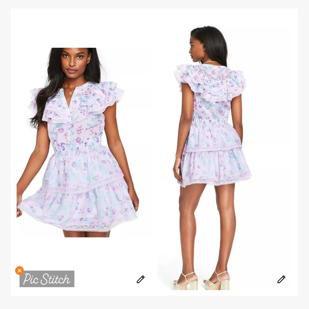LoveShackFancy x Target Lou Double Ruffle Dress Size M - Image 2