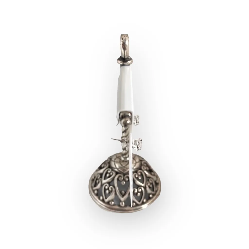 new Lassaire ᪥ Simulated Diamond Bezel Stud Earrings ᪥ Platinum Plated Silver ᪥ - Image 4